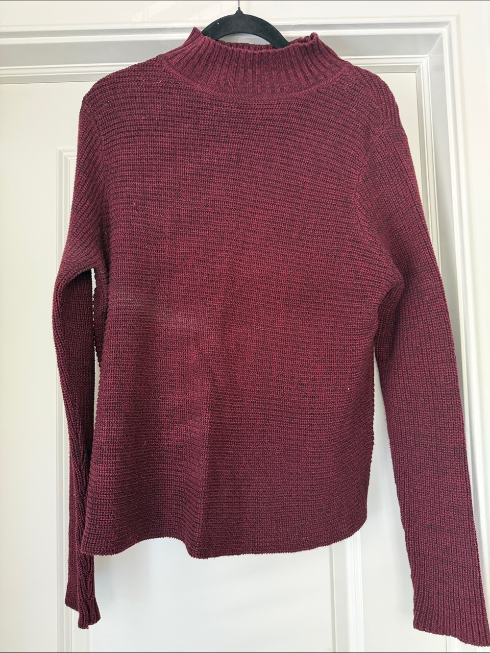 Cotton On Women's Mock Neck Knit Sweater - Burgundy